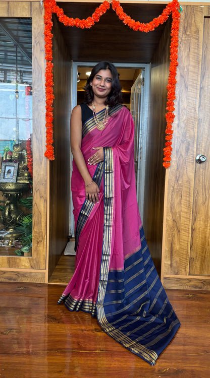 Semi Mysore silk(4pieces left) all sarees come with elbow length sleeves