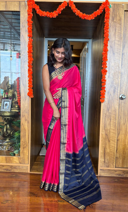 Semi Mysore silk(4pieces left) all sarees come with elbow length sleeves