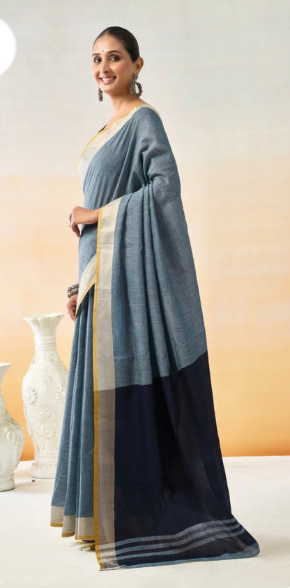 linen cotton saree