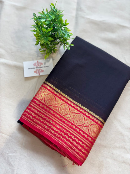 Semi Mysore silk sarees all sarees come with elbow length sleeves (Copy)