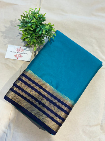 Semi Mysore silk sarees all sarees come with elbow length sleeves