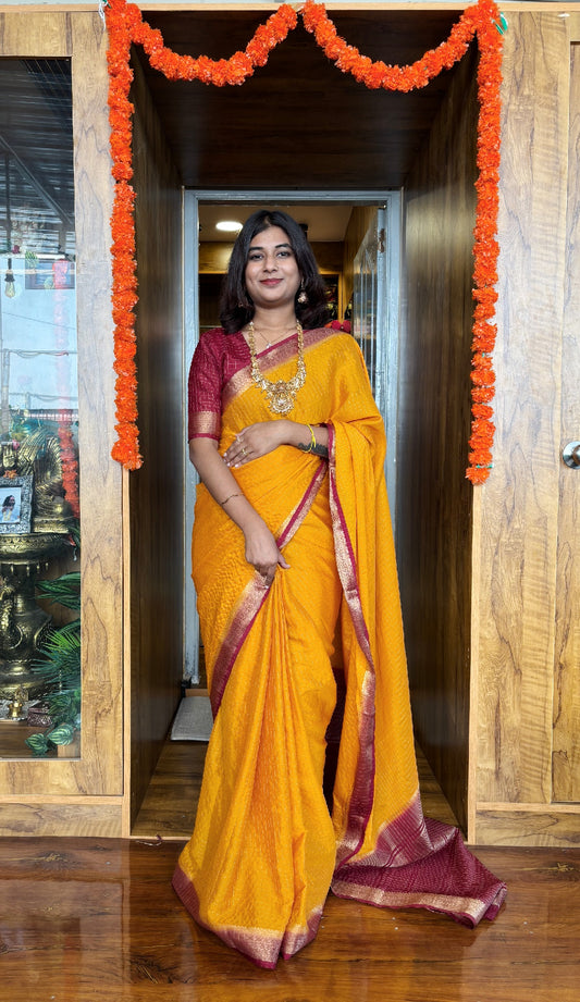 Semi Mysore silk checkss
