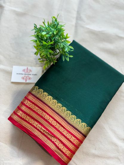 Semi Mysore silk sarees all sarees come with elbow length sleeves (Copy)