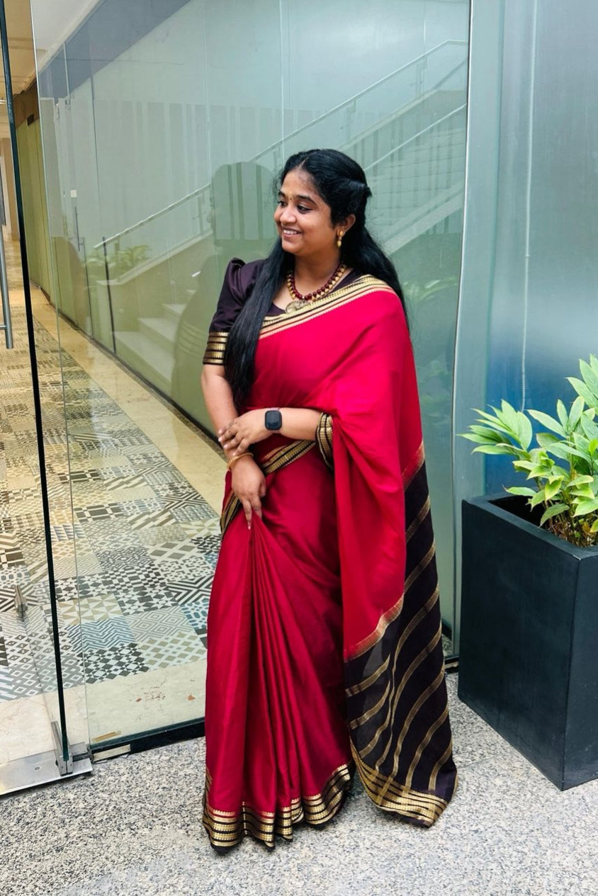 Semi Mysore silk sarees all sarees come with elbow length sleeves (Copy)
