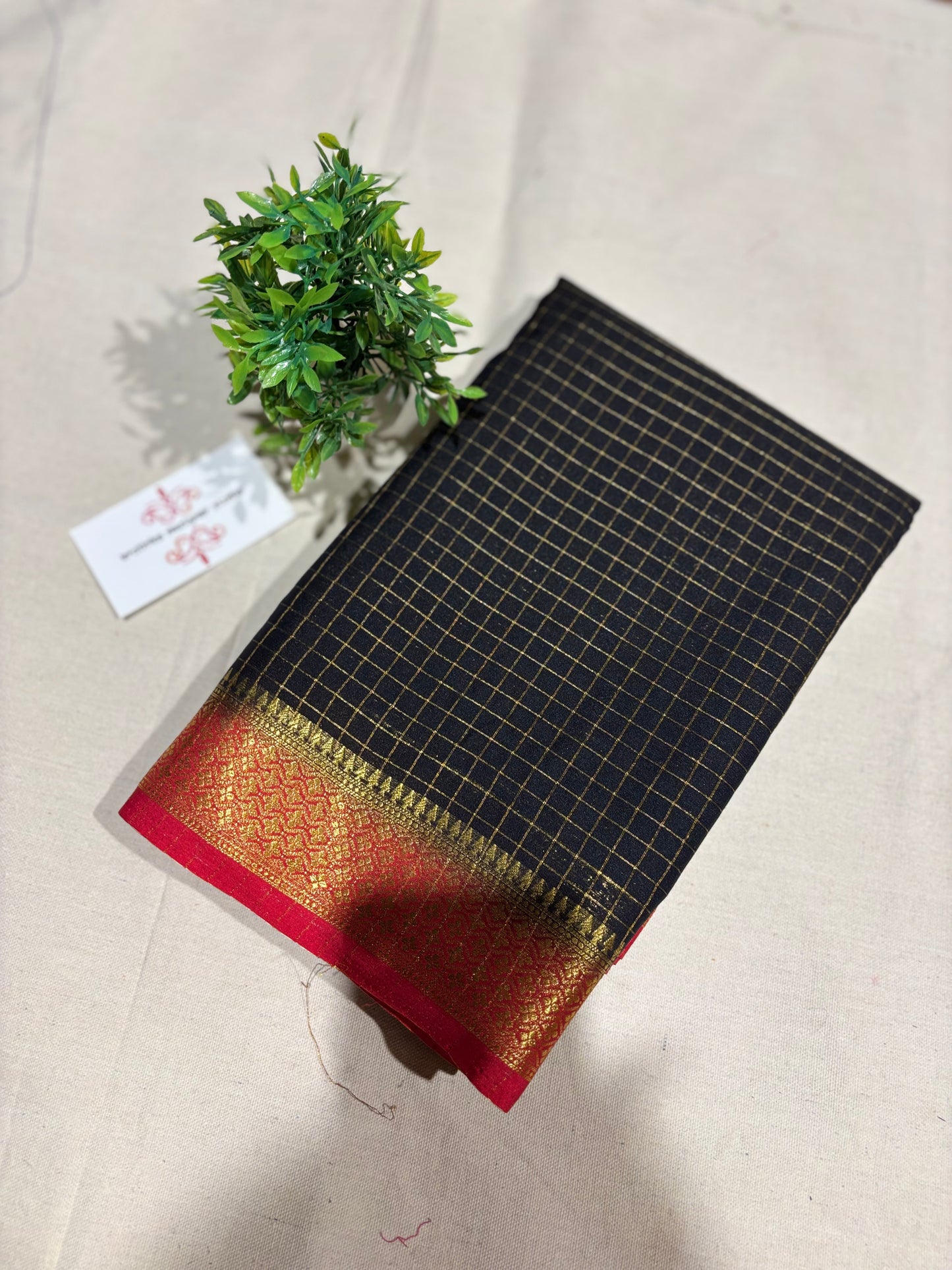 Semi Mysore silk checks