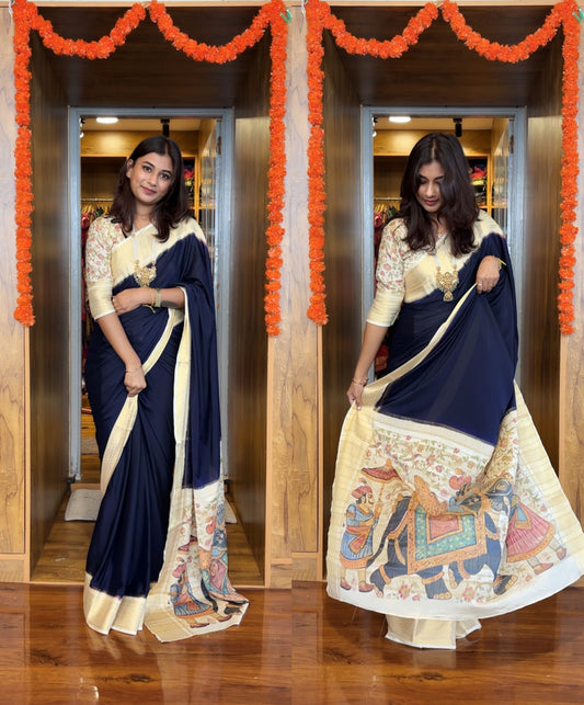 Printed Mysore crepe silk