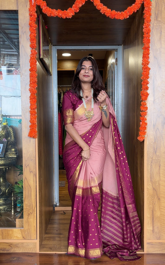 Semi Mysore silk double shade