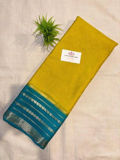 Semi Mysore silk small checks