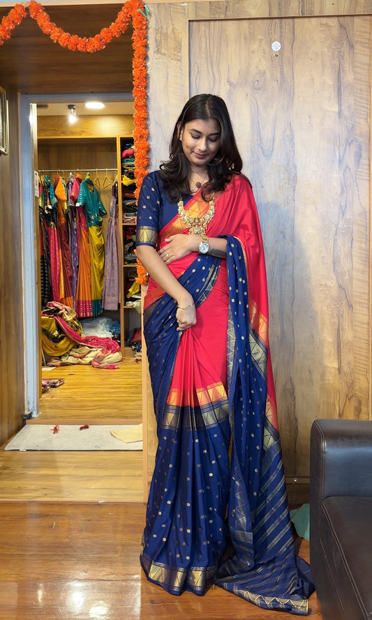 Semi Mysore silk double shade