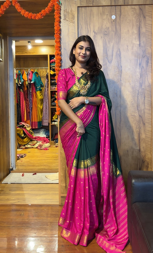 Semi Mysore silk double shade