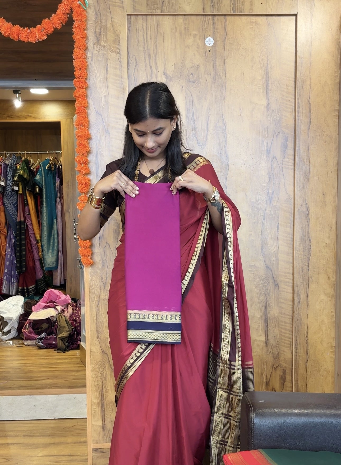 Semi Mysore silk bentex saree