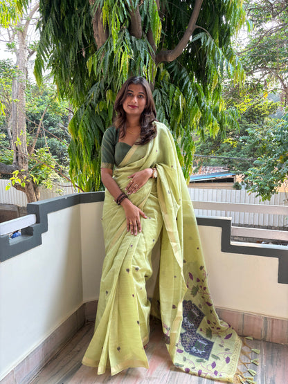 Linen tissue ready to wear saree