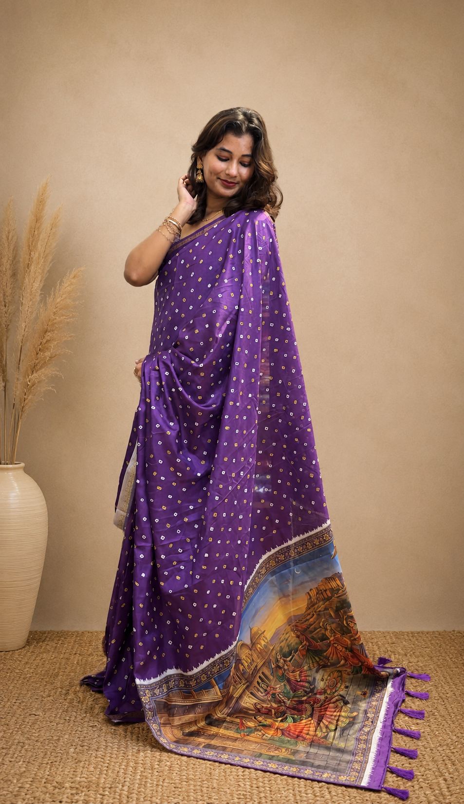 Satin silk saree