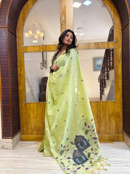 Linen tissue ready to wear saree