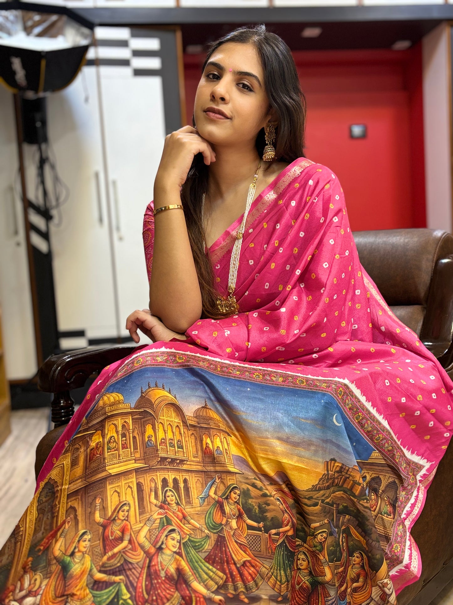 Bhandini digital  printed saree