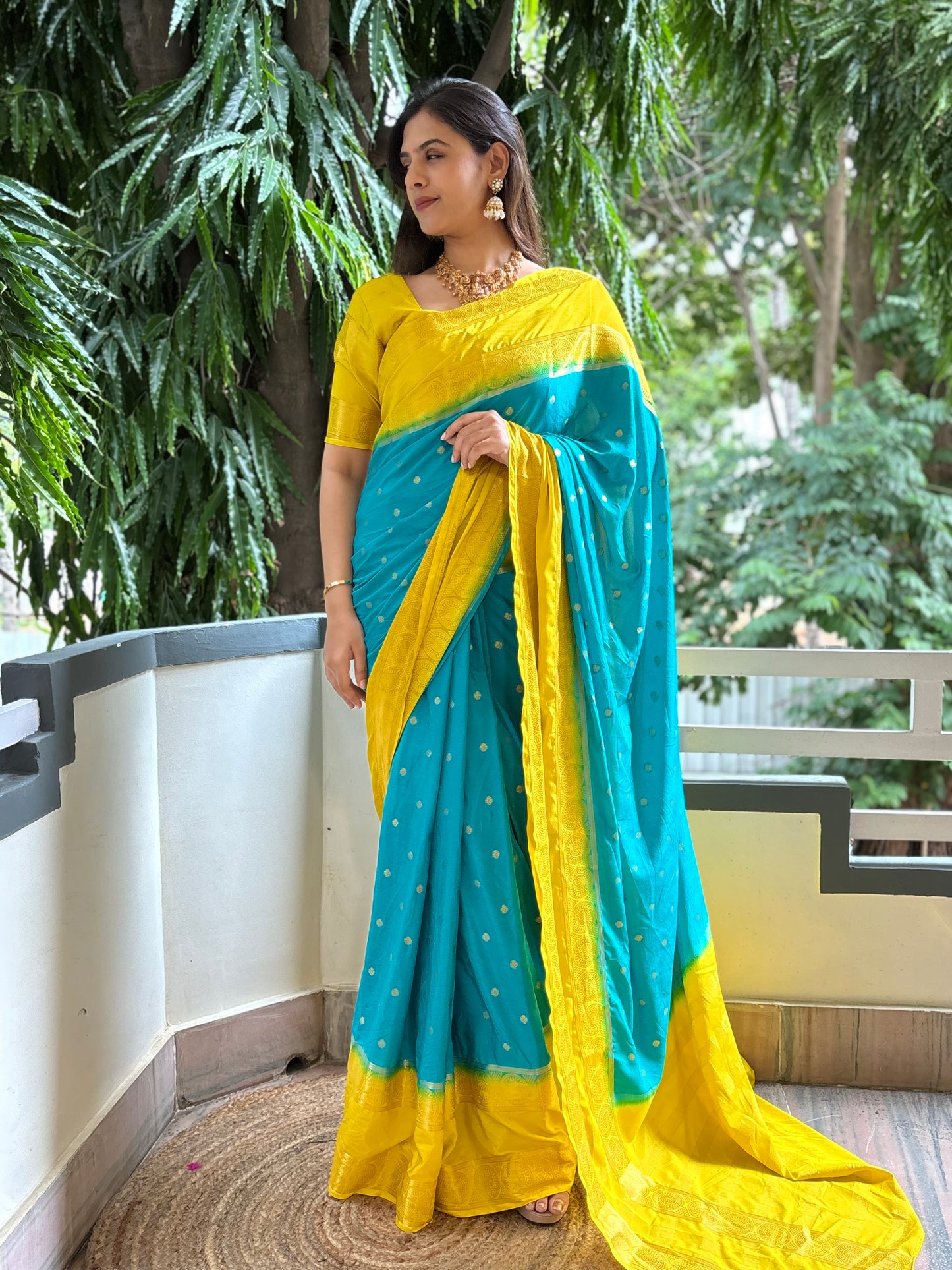 Semi Mysore crepe silk saree(20)