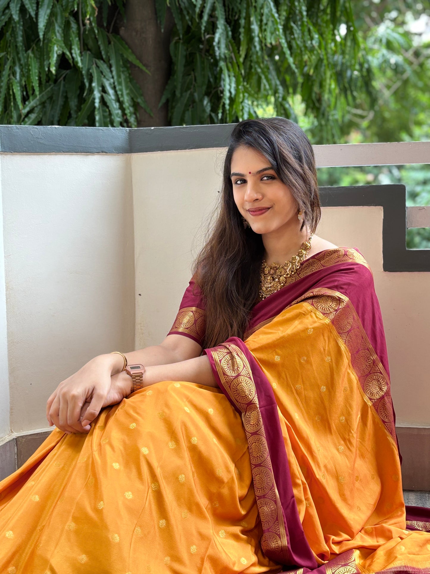 Semi Mysore crepe silk saree(20)