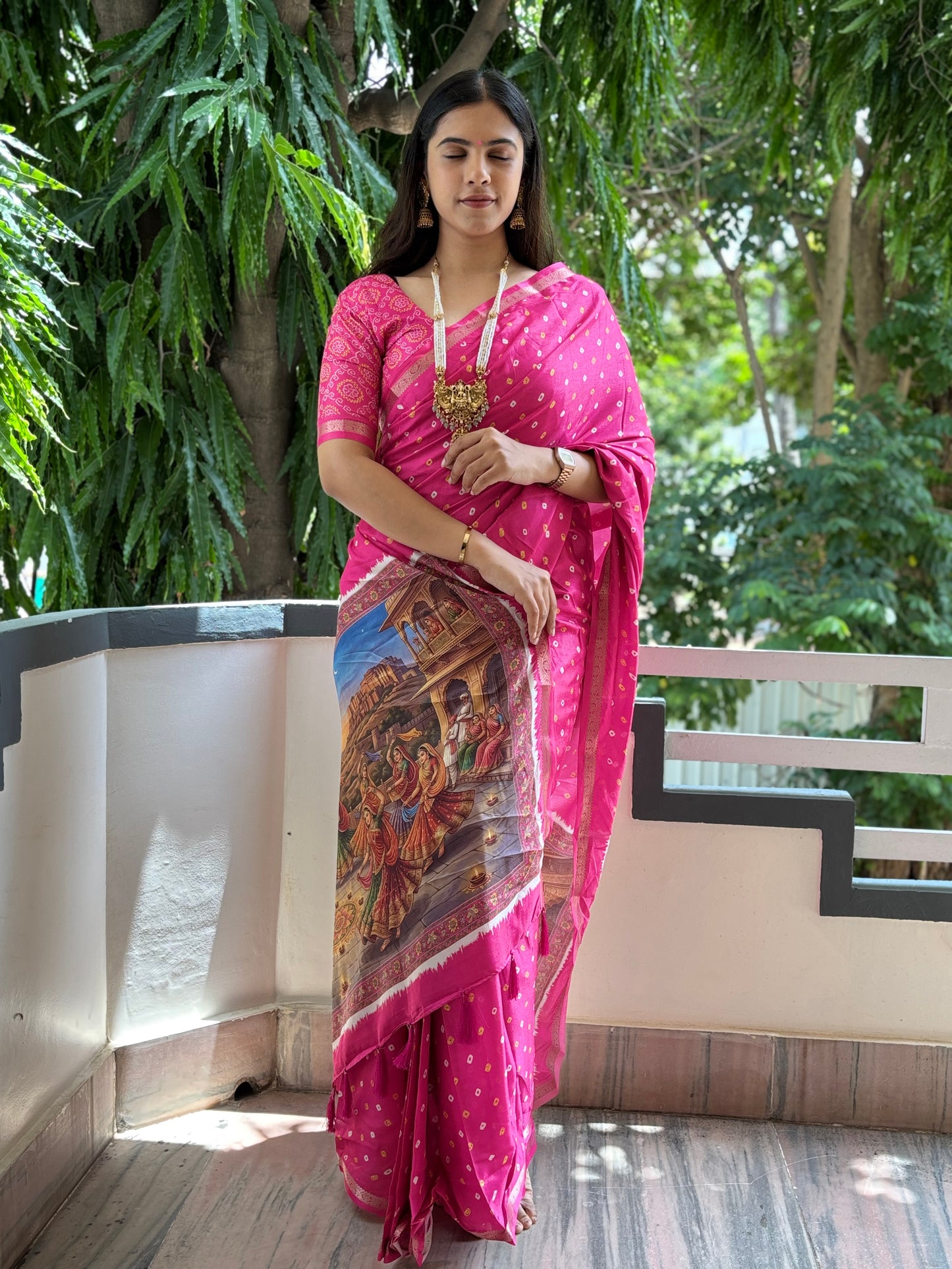 Bhandini digital  printed saree