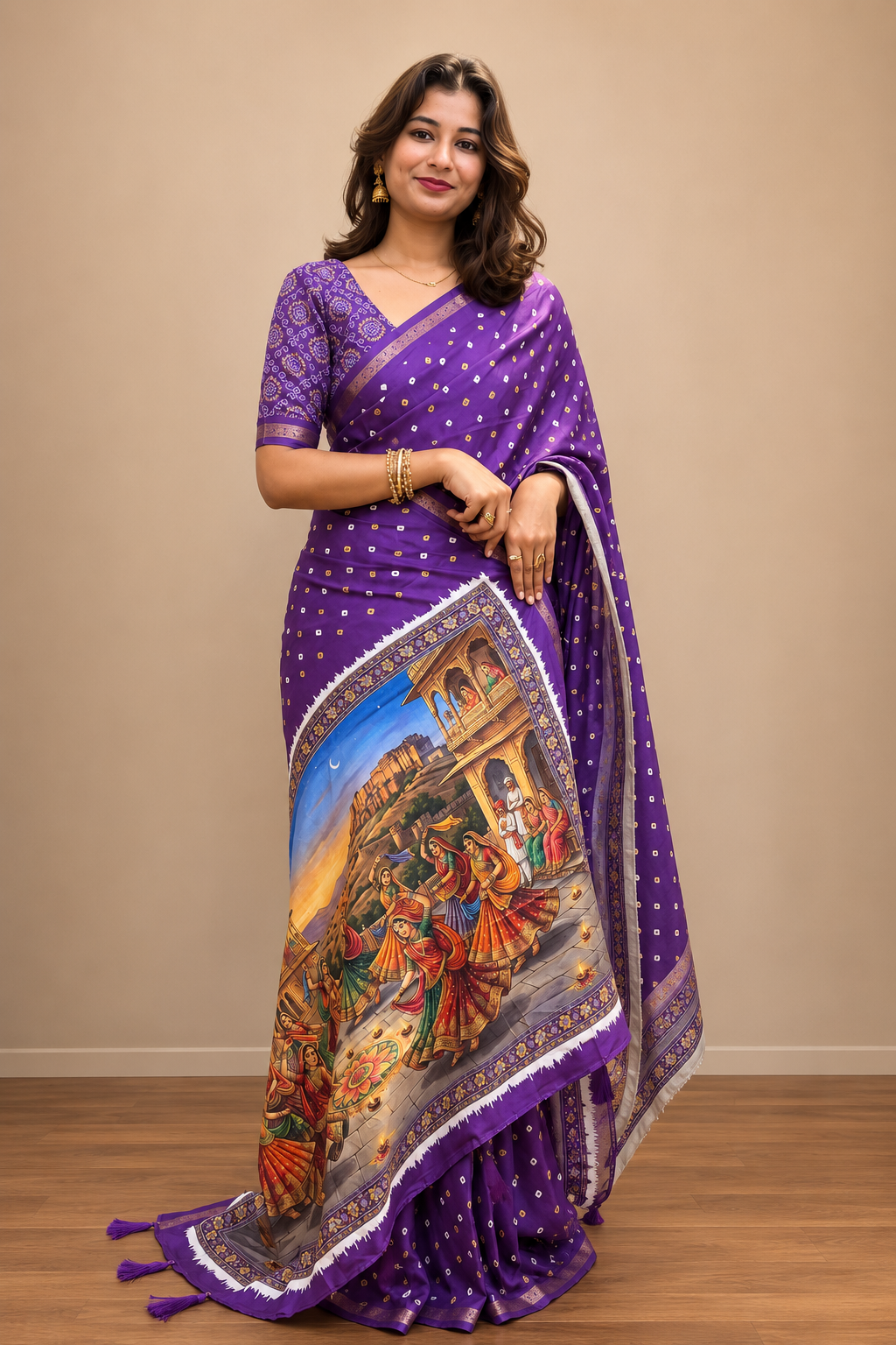 Satin silk saree