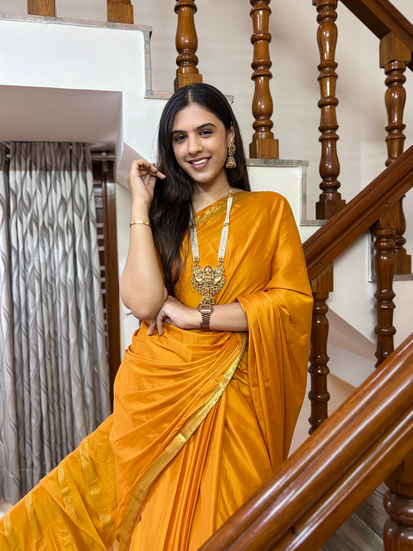 Semi Mysore crepe silk saree