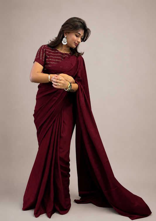 Rangoli crush saree