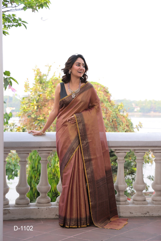 PASTEL TISSUE LINEN SAREE