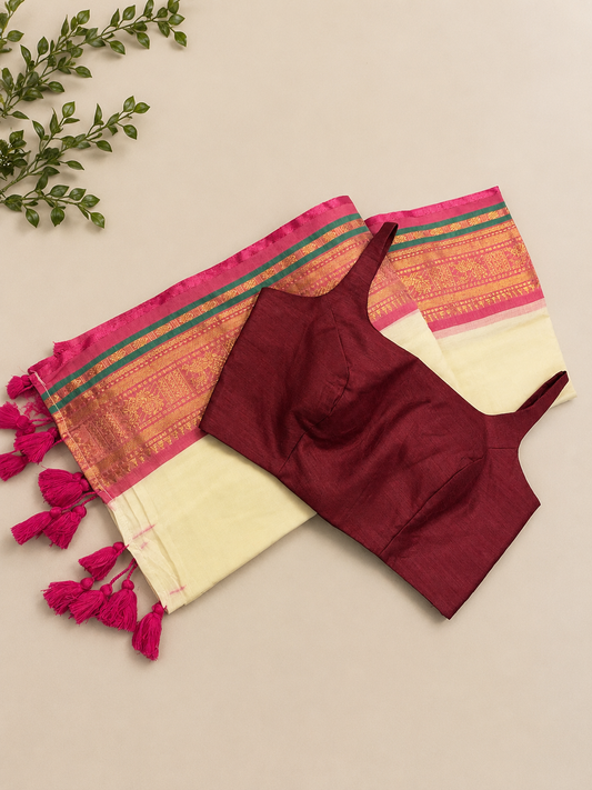 Readymade blouse with saree