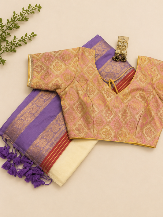 Readymade blouse with saree