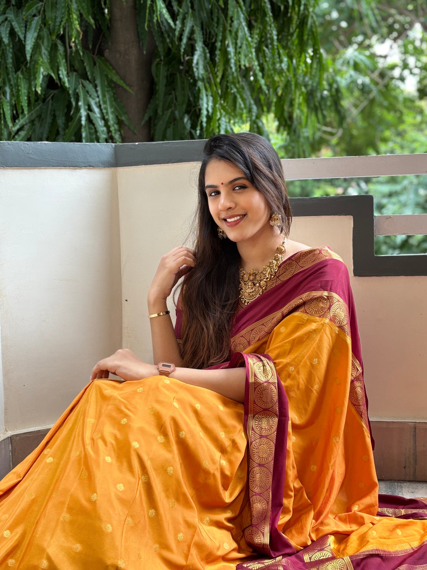 Semi Mysore crepe silk saree(20)