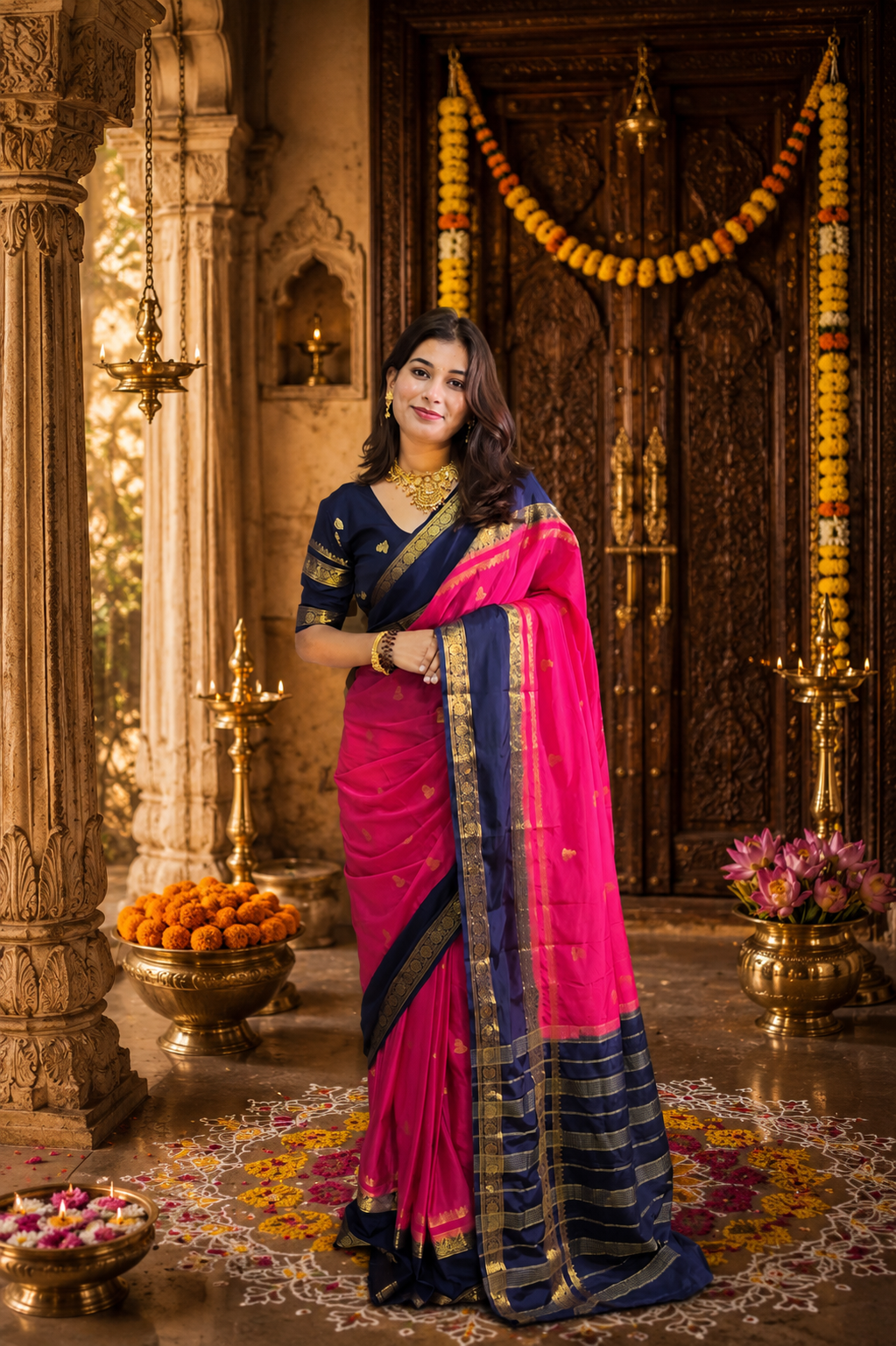 Mysore crepe silk saree