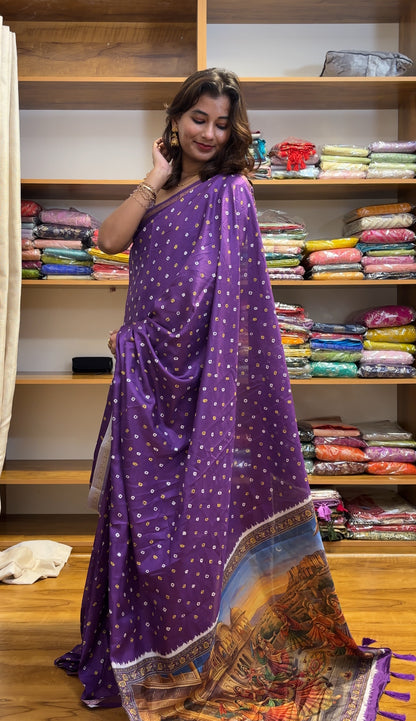Satin silk saree