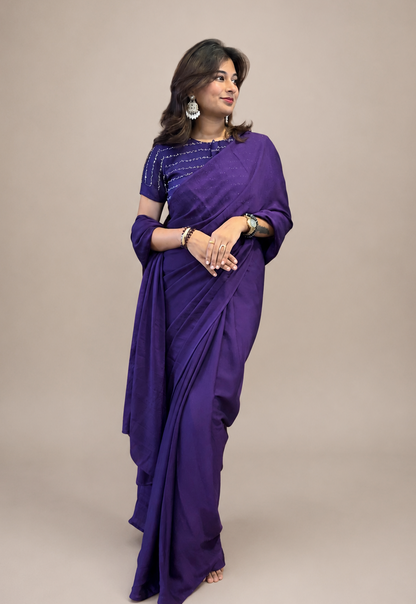 Rangoli crush saree