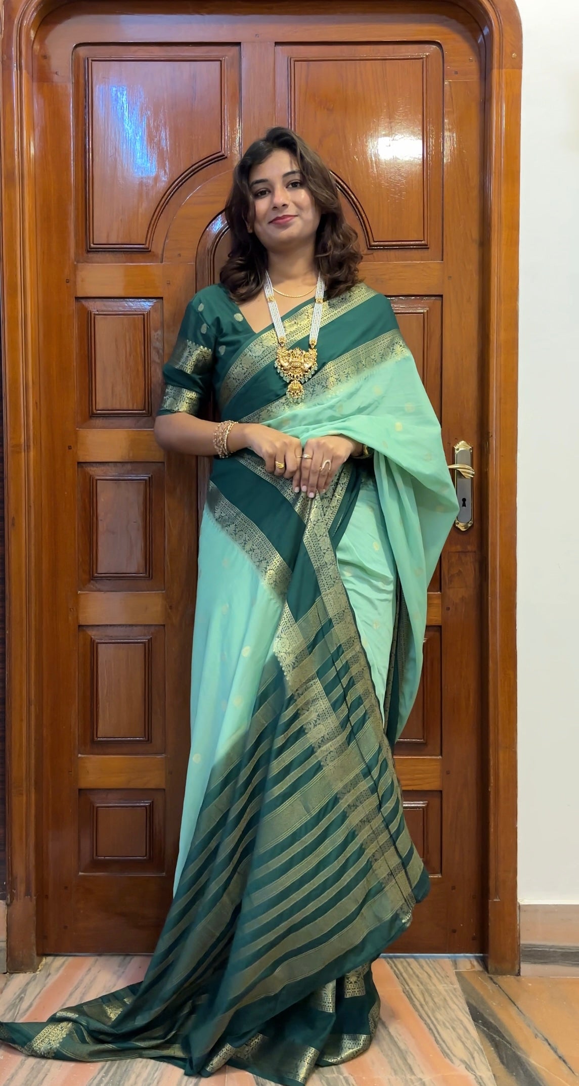 Semi Mysore crepe silk saree(8)