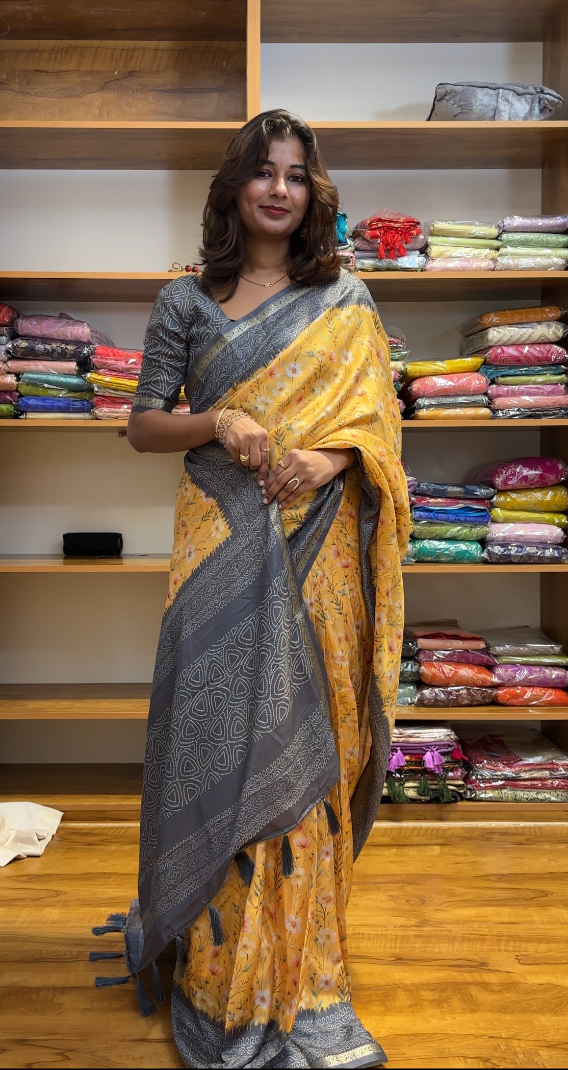 Satin silk saree