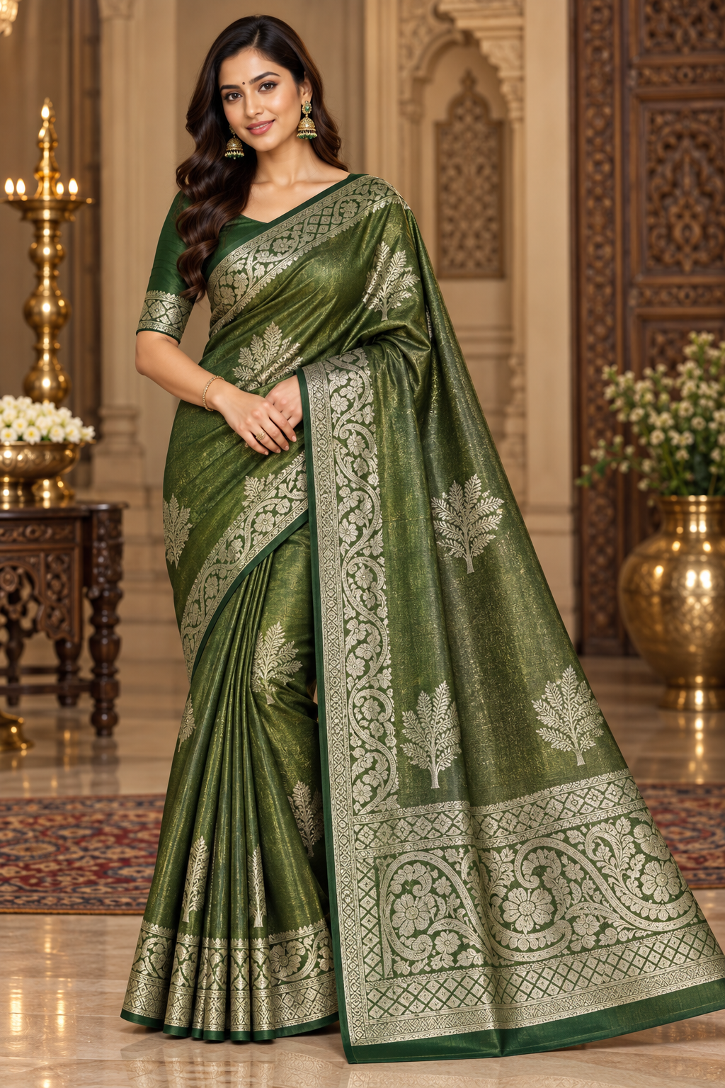 Traditional zip & go saree