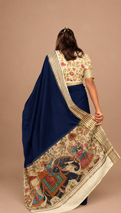 Premium digital print crepe silk saree