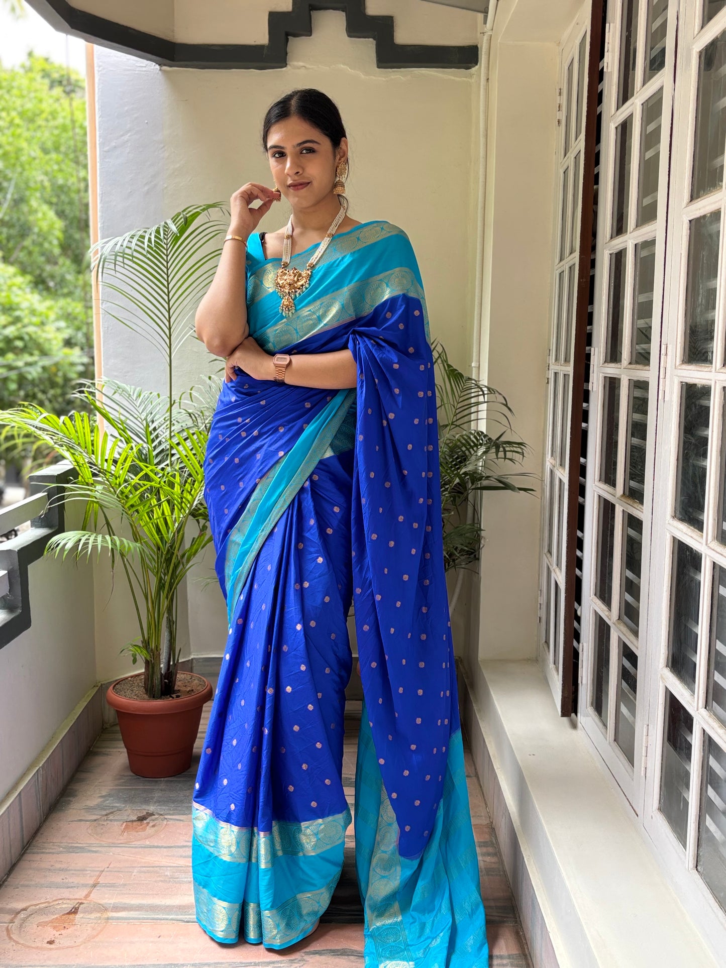 Semi Mysore crepe silk saree(20)
