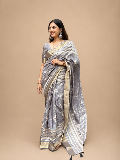 Everyday digital  printed saree