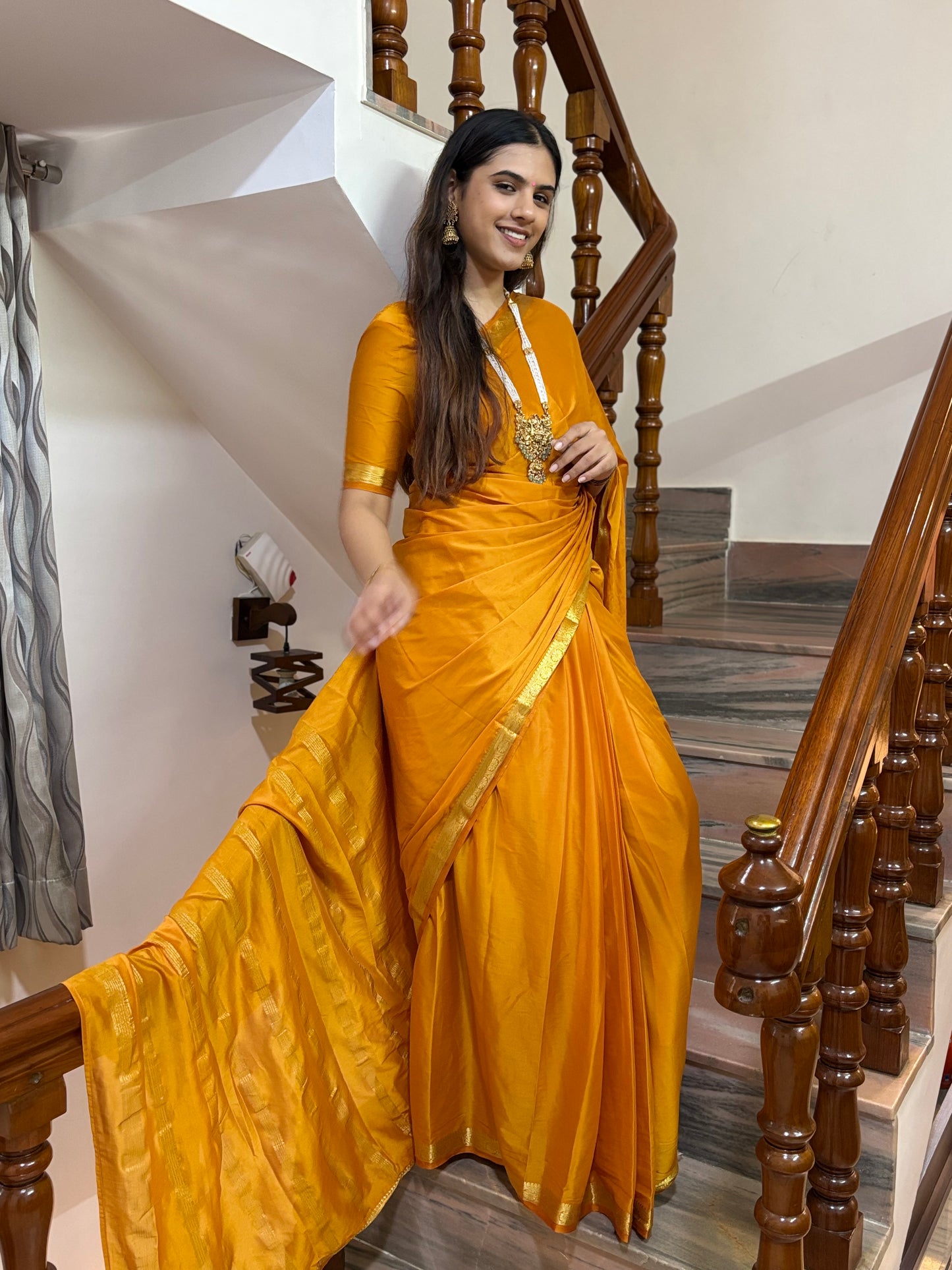 Semi Mysore crepe silk saree