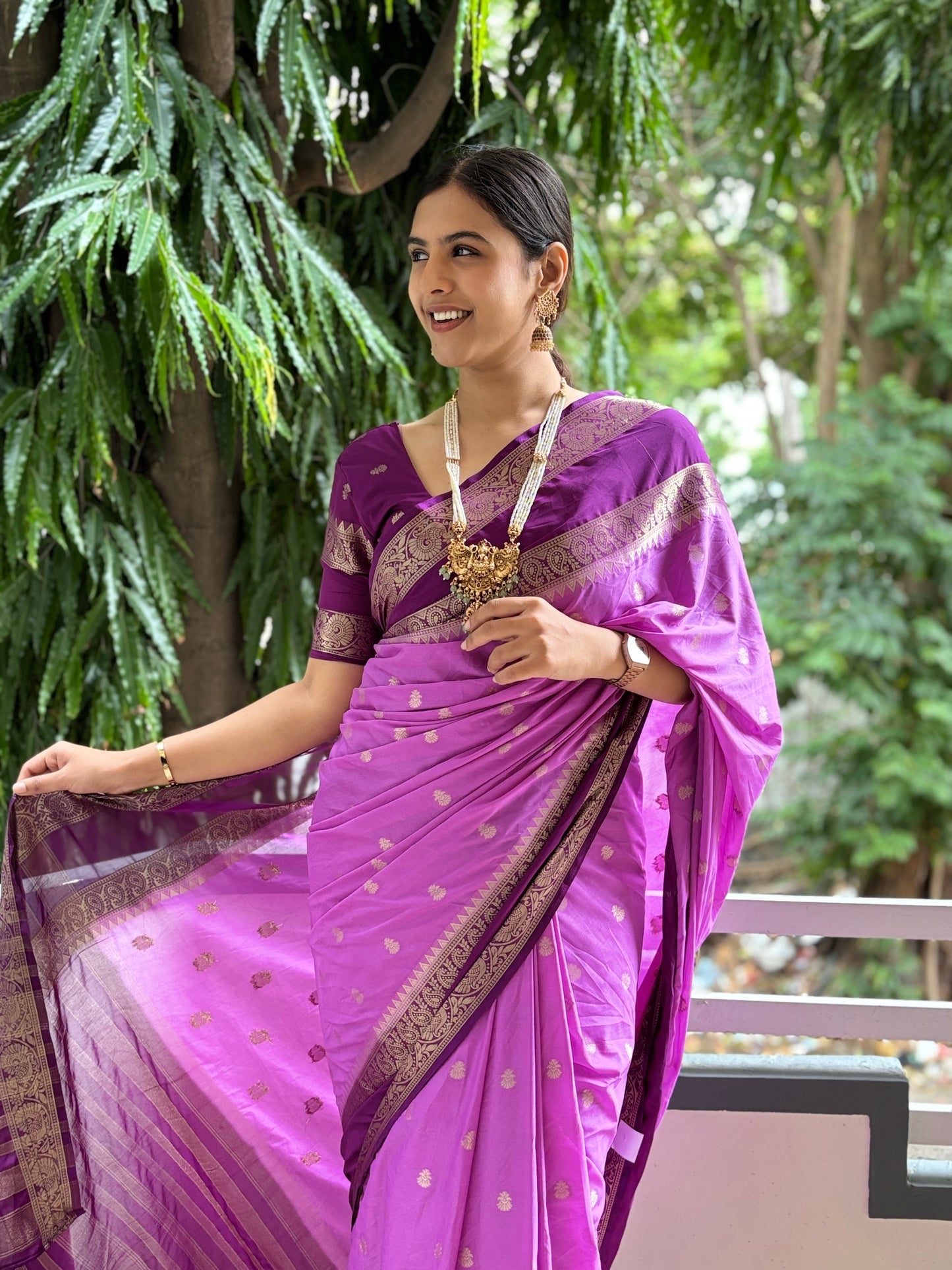 Semi Mysore crepe silk saree(8)
