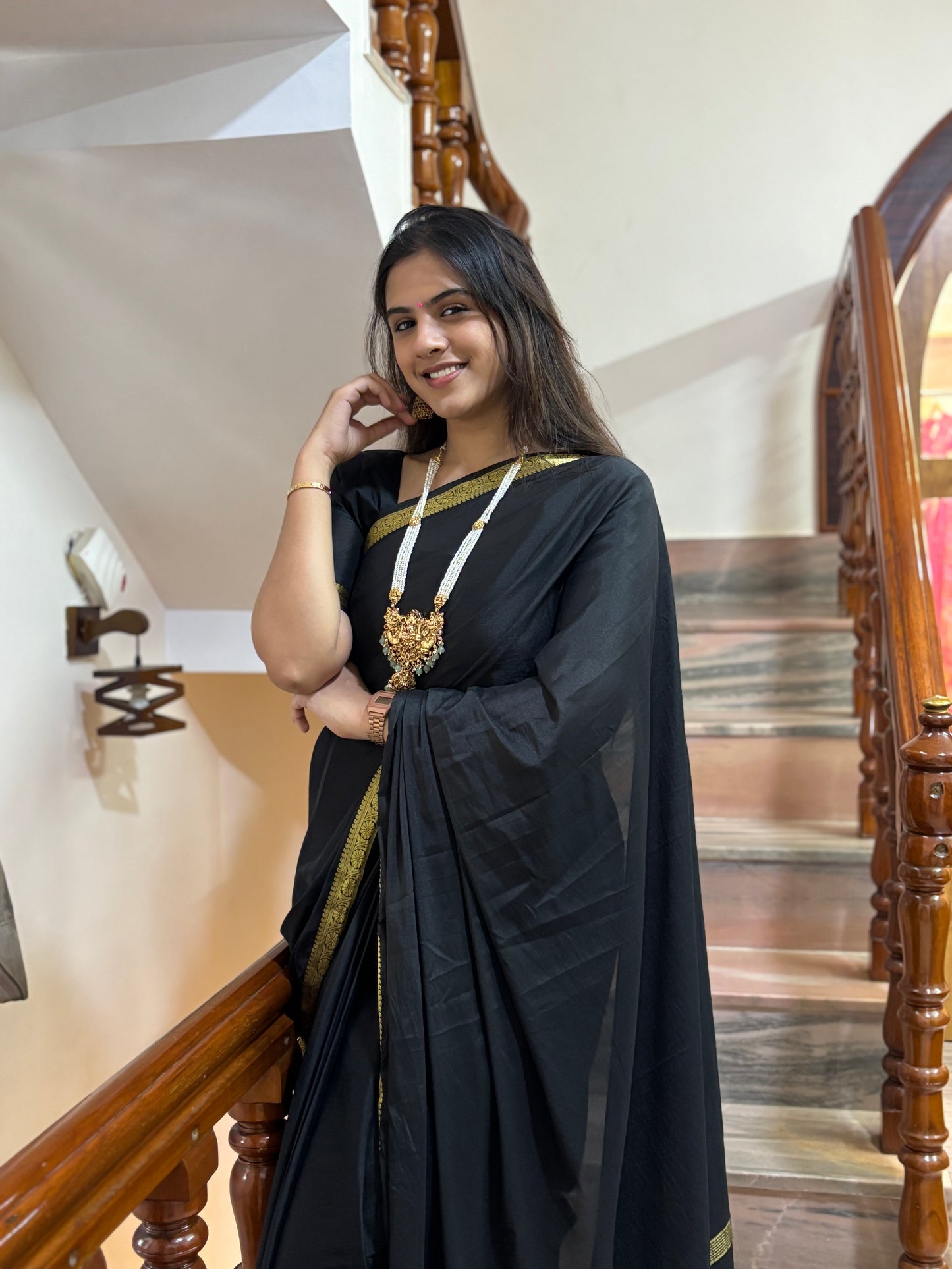 Semi Mysore crepe silk saree