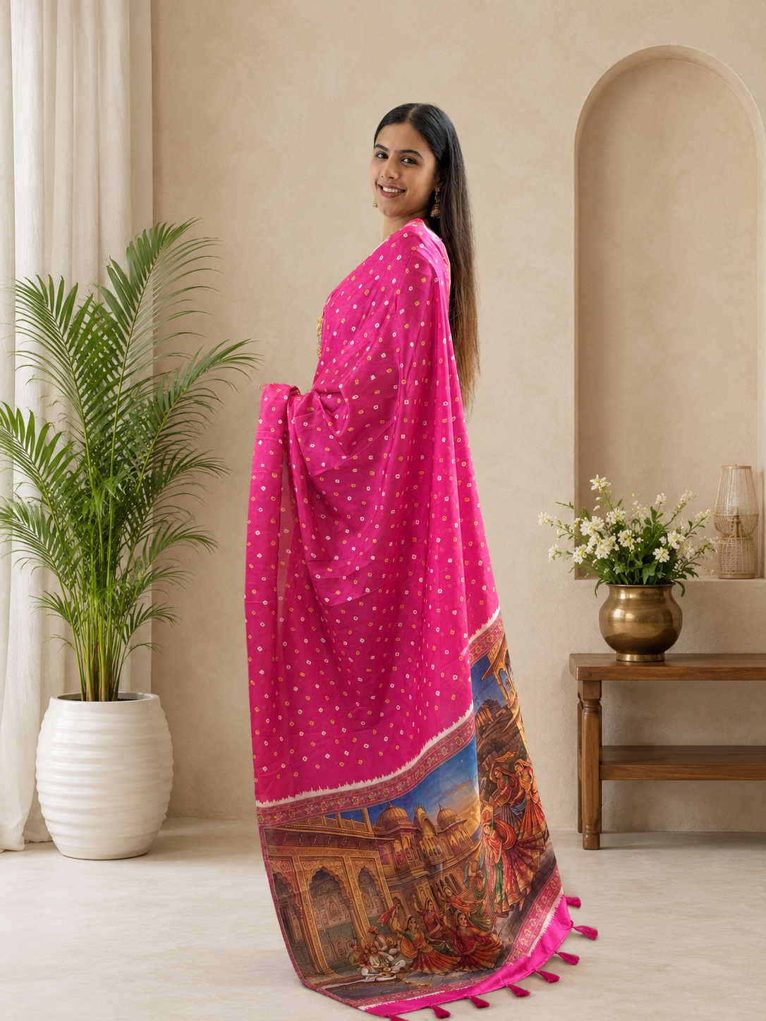 Bhandini digital  printed saree