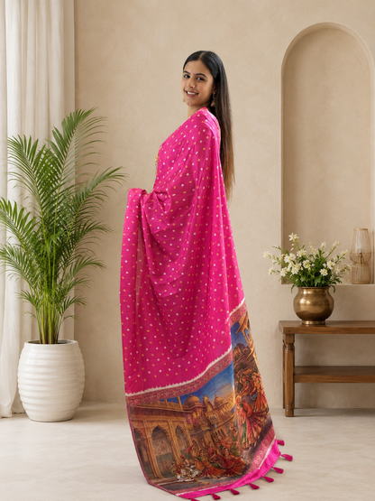 Bhandini digital  printed saree