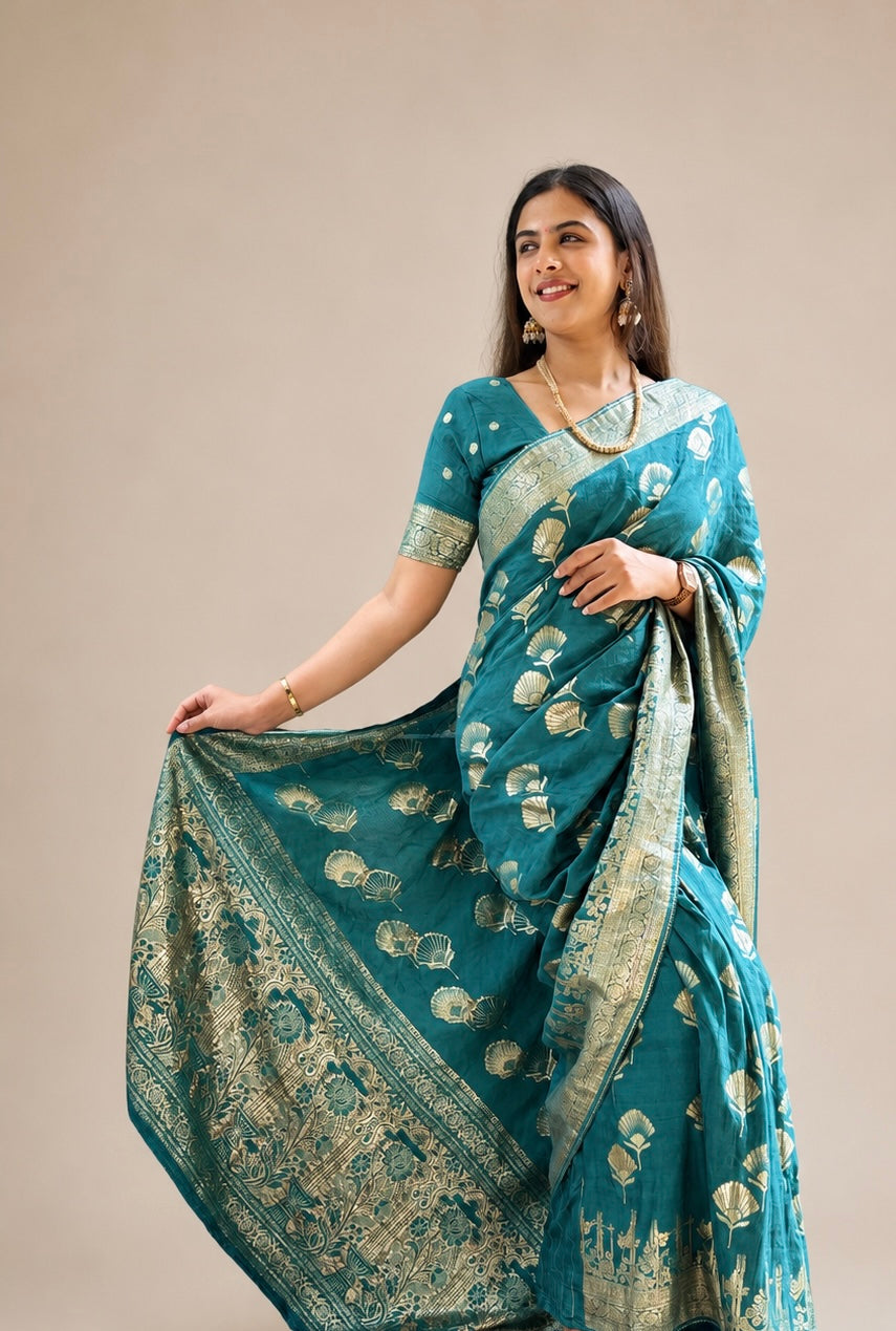 Banarasi weave saree