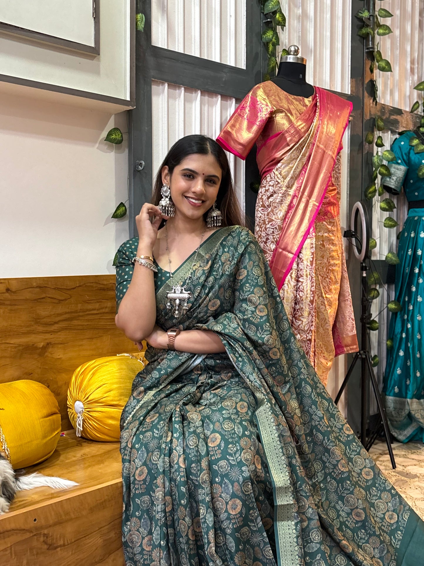 Everyday digital  printed saree