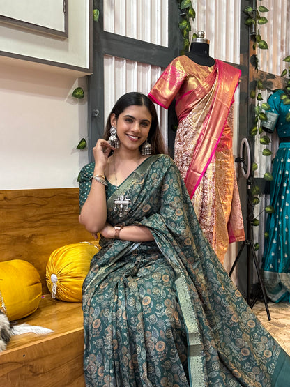 Everyday digital  printed saree