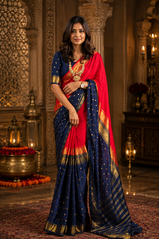 Semi Mysore silk double shade - KDS1005