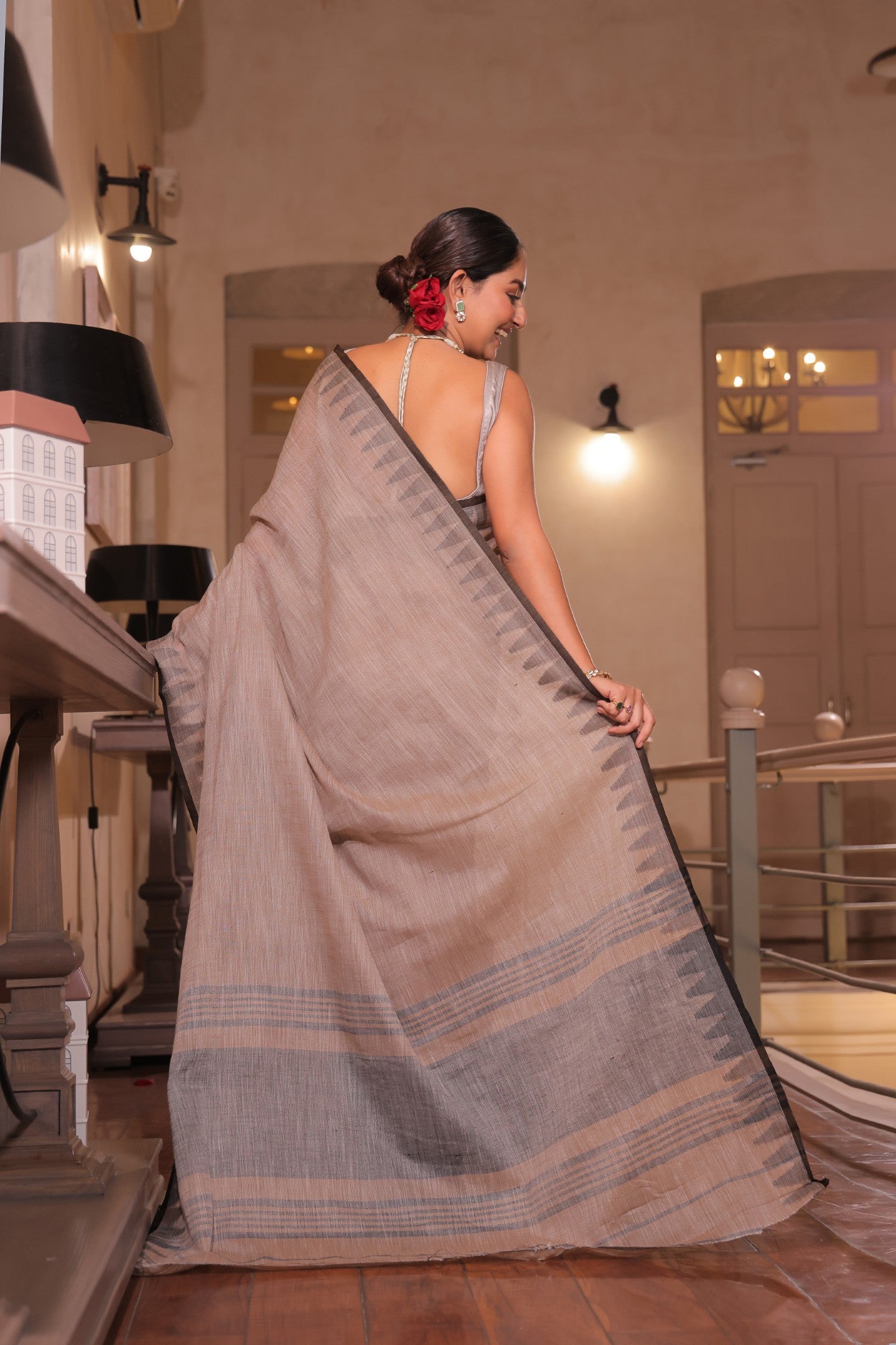 PANCHALI PESTELS LINEN COTTON SAREE