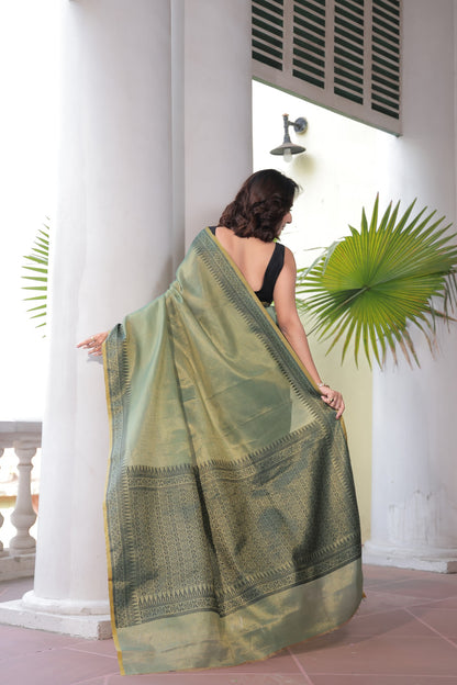 PALLU POP TISSUE LINEN SAREE