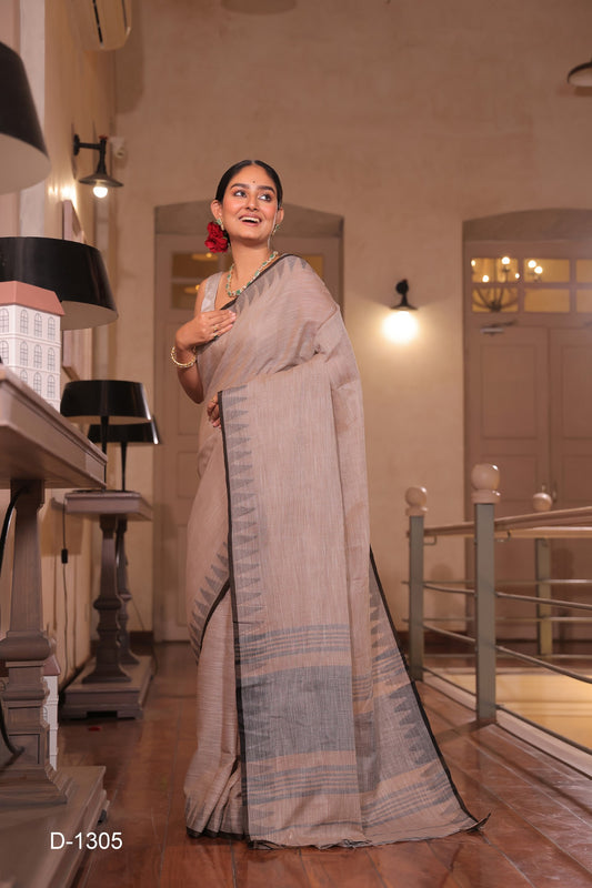PANCHALI PESTELS LINEN COTTON SAREE